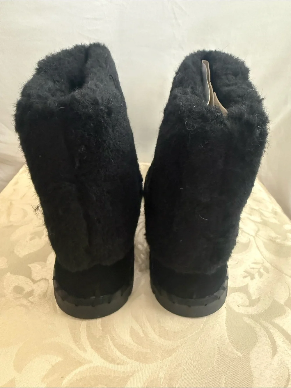 MUK LUKS Women’s Size 11 M Black Wool Blend Faux Fur Winter Boots New